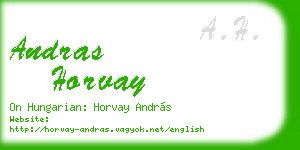 andras horvay business card